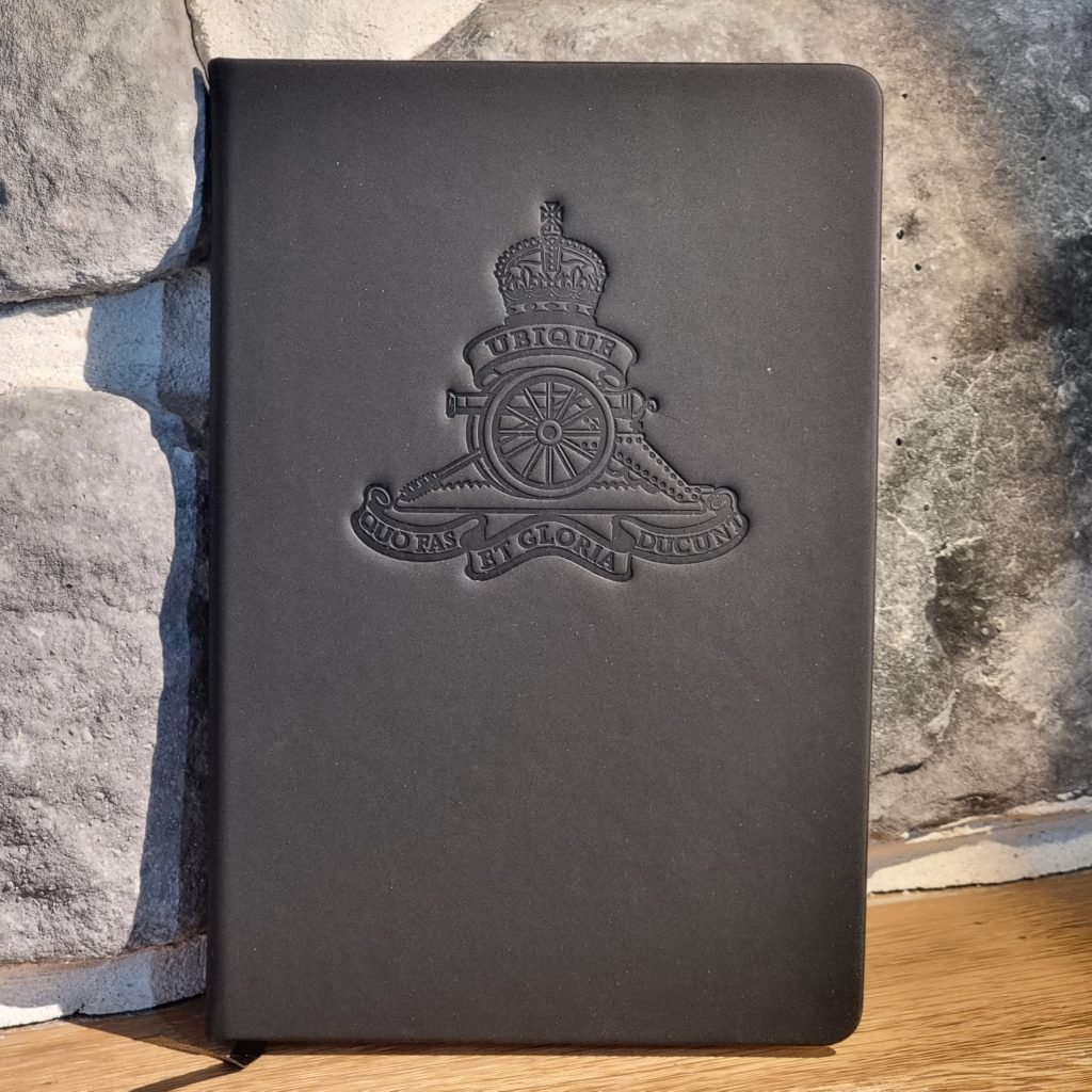 Blind Embossed Military Notebook Royal Artillery