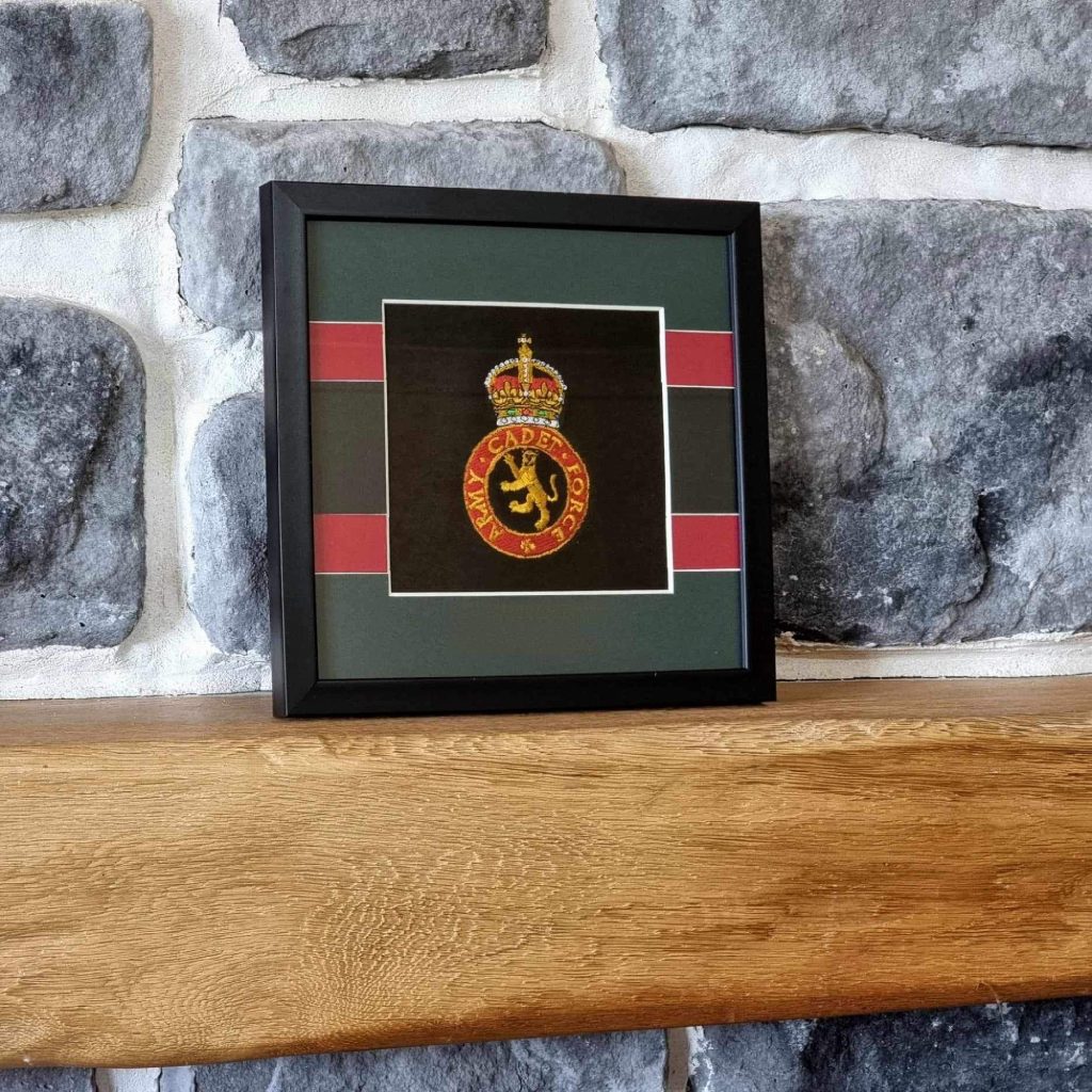 Framed ACF Badge With Rifles TRF Mount & Black Frame