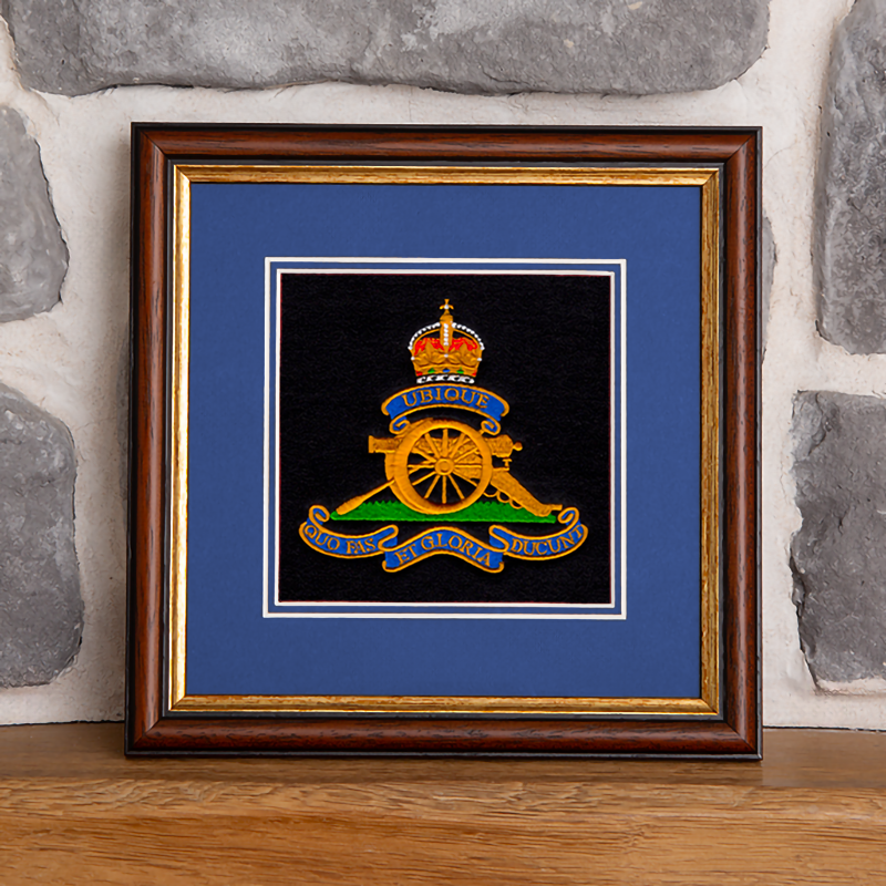Royal Artillery Framed Badge