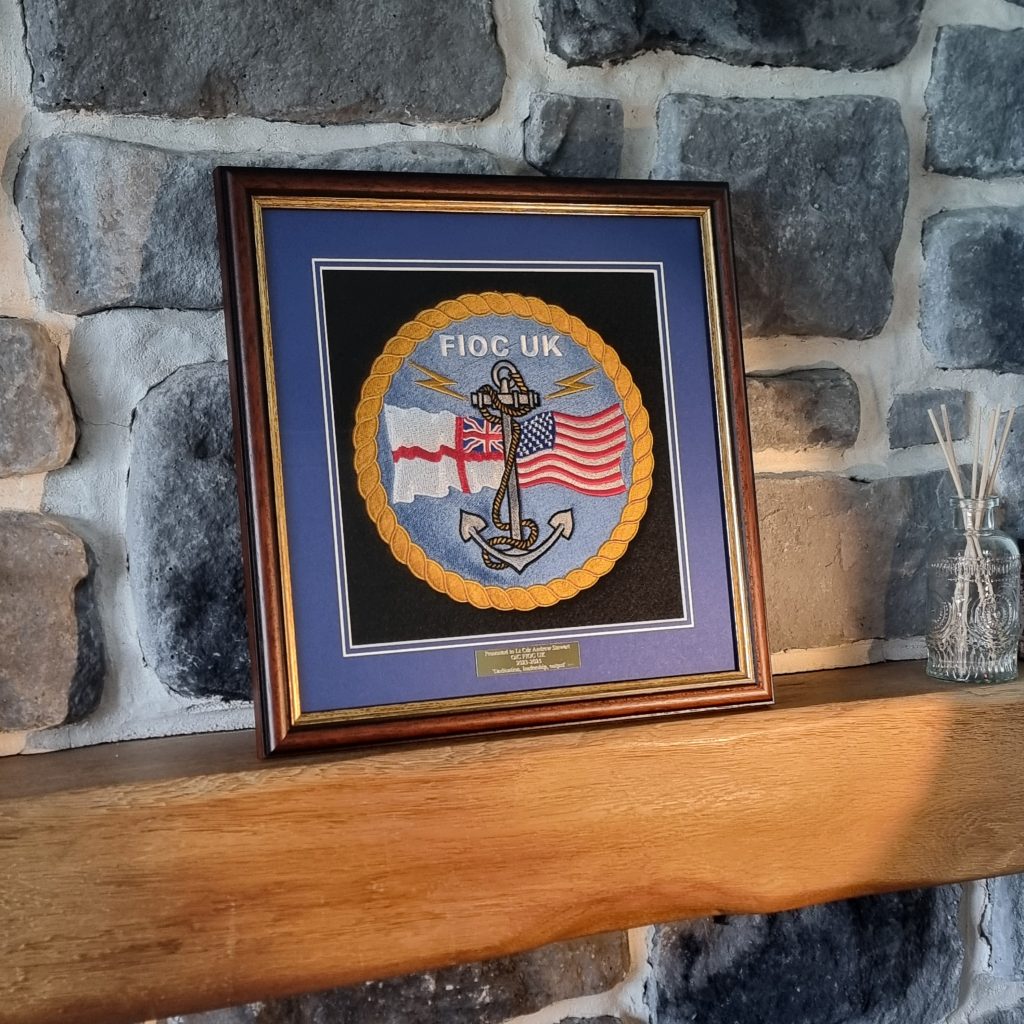 Large Military Framed Badge Presentation