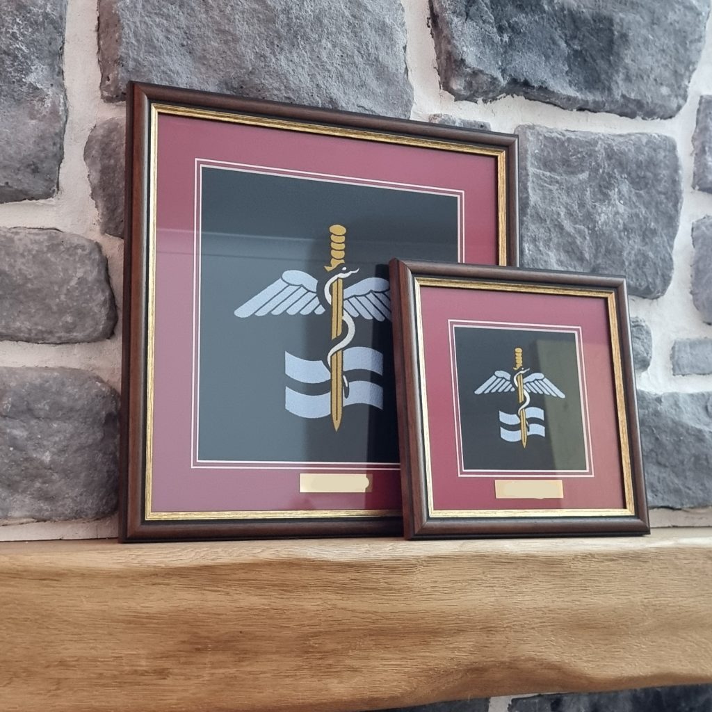 Large Standard Embroidered Framed Badge